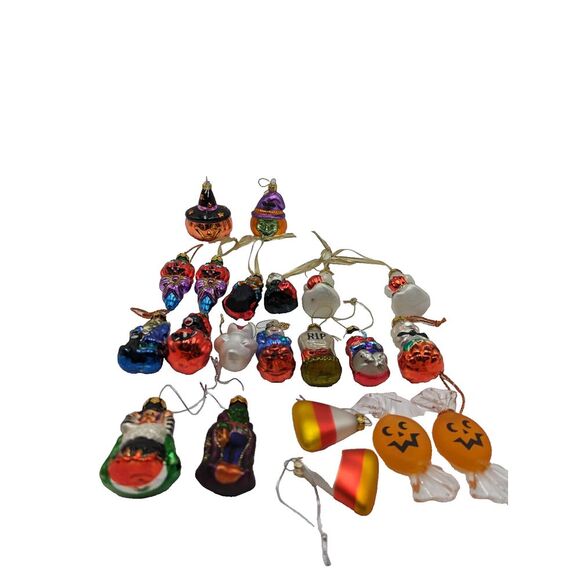 Department 56 Blown Glass Halloween Ornaments Set of 21- No Box read description - Picture 2 of 16